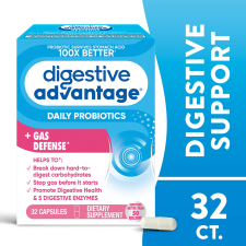 DIGESTIVE ADVANTAGE GAS DEFENSE PROBIOTICS FOR WOMEN MEN DIGESTIVE ENZYMES GUT HEALTH 32 CAPSULES