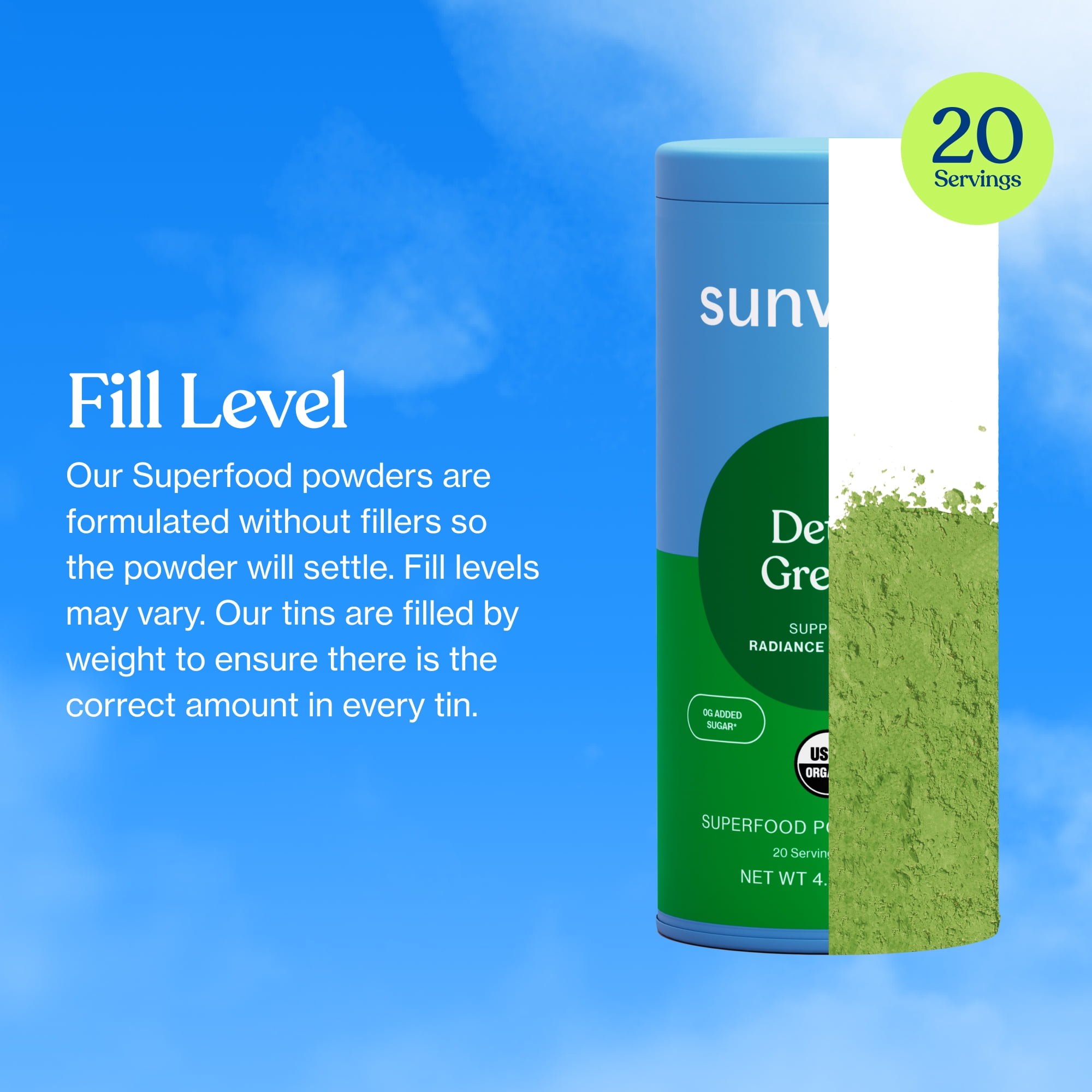 ORGANIC DETOX GREENS SUNWINK SUPERFOOD POWDER