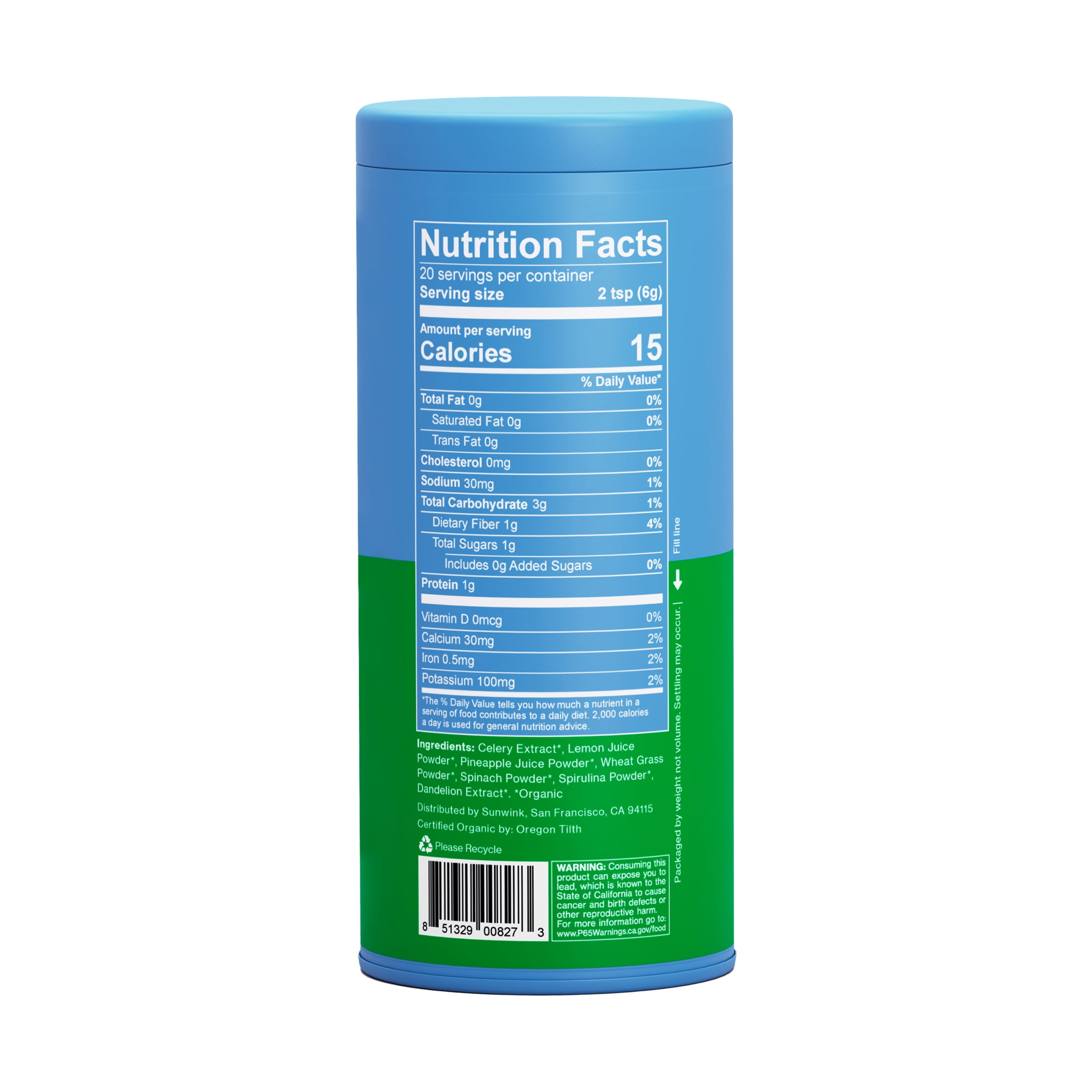 ORGANIC DETOX GREENS SUNWINK SUPERFOOD POWDER