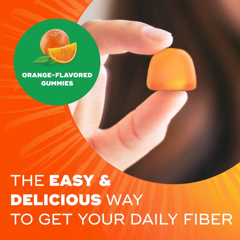 METAMUCIL ORANGE 72 COUNT SUGAR FREE FIBER GUMMIES DAILY DIGESTIVE HEALTH SUPPLEMENT