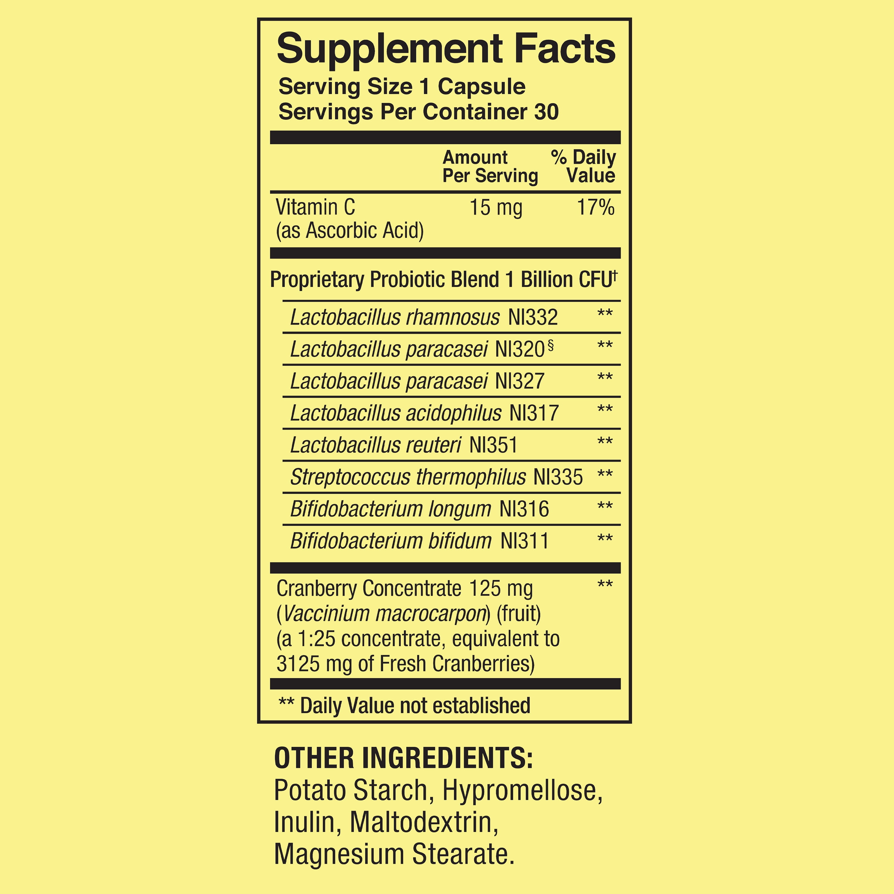 SPRING VALLEY WOMEN PROBIOTIC SUPPLEMENT 30 COUNT