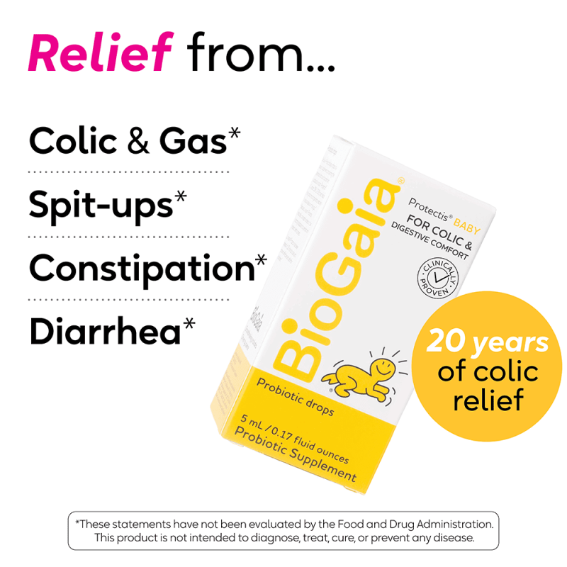 BIOGAIA BABY PROBIOTIC DROPS EASE CRYING FUSSING COLIC GAS TUMMY ISSUES ALLERGEN
