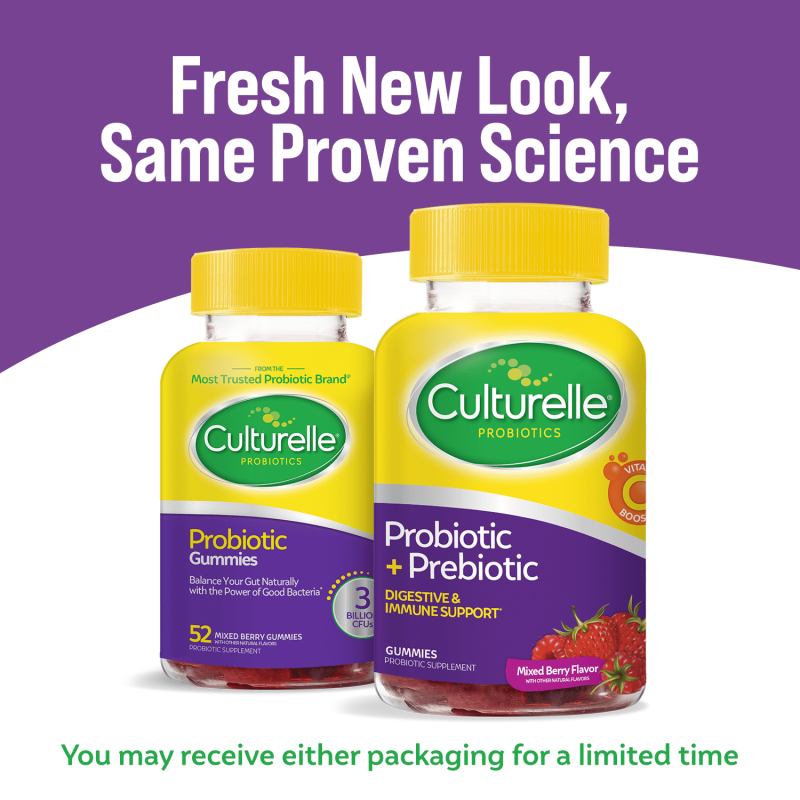 CULTURELLE DAILY PROBIOTIC GUMMIES FOR WOMEN AND MEN BERRY FLAVOR 52 COUNT