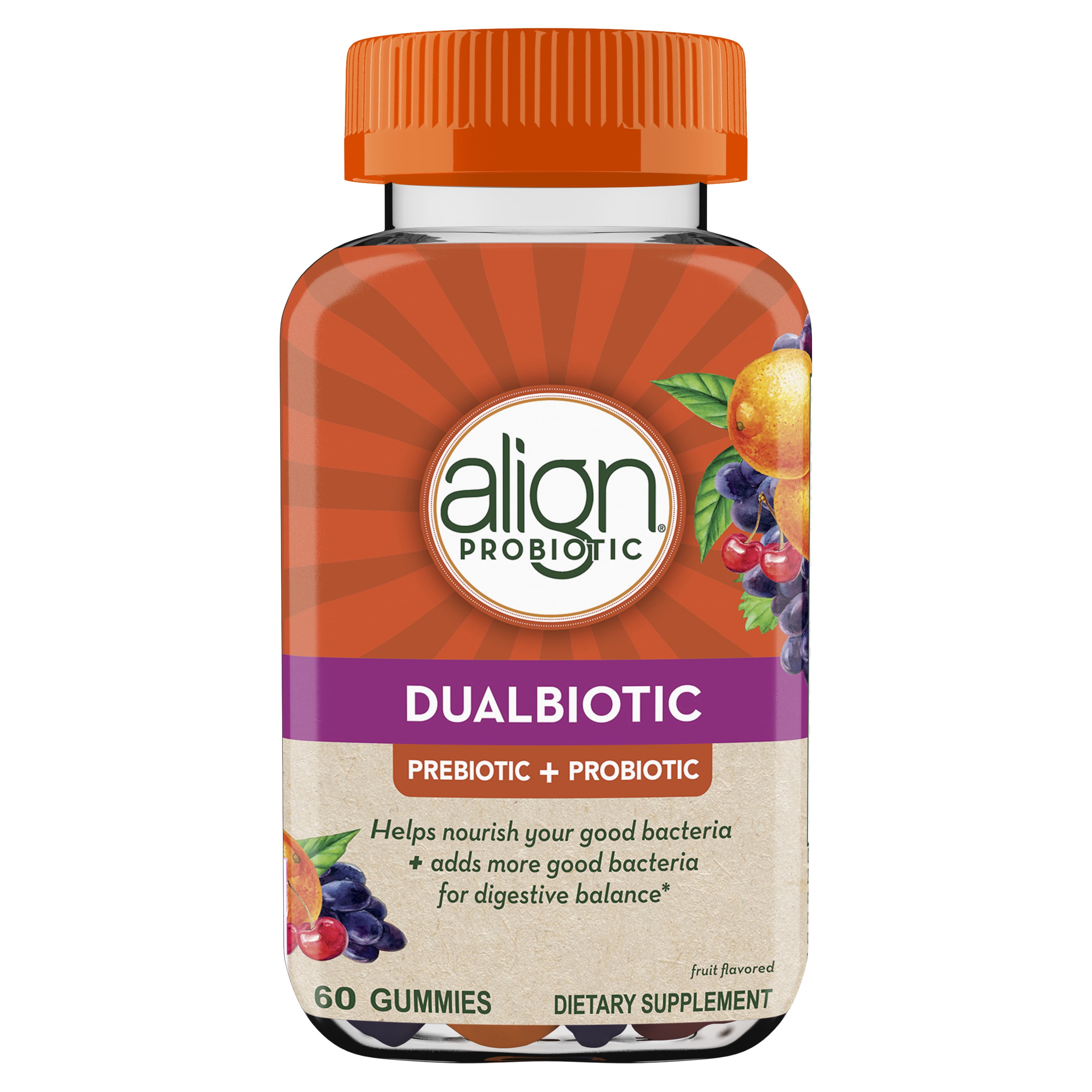 ALIGN PREBIOTIC PROBIOTIC GUMMIES NATURAL FLAVORS 60 CT