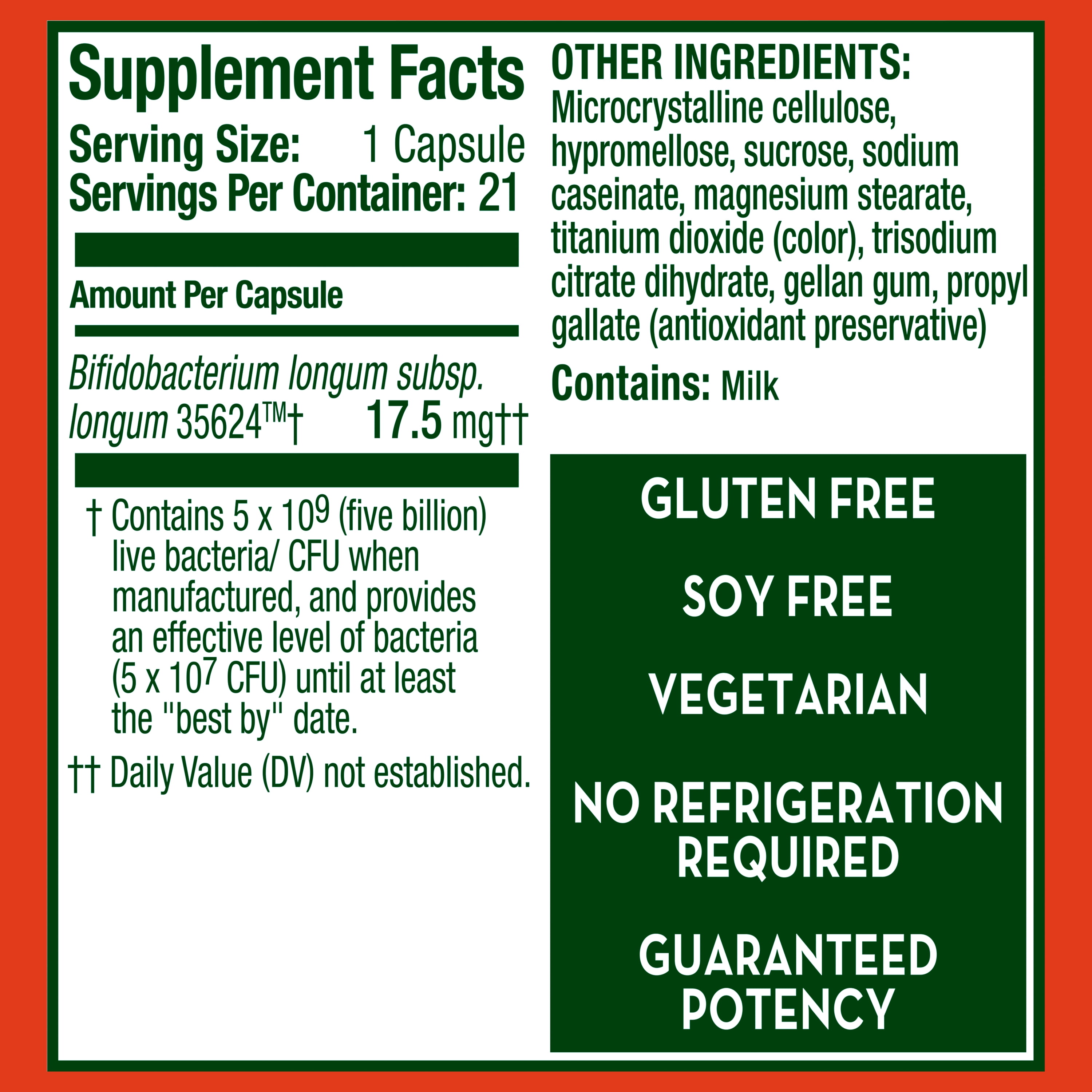 ALIGN PROBIOTIC EXTRA STRENGTH 5X MORE GOOD BACTERIA DIGESTIVE HEALTH 42 CAPSULES