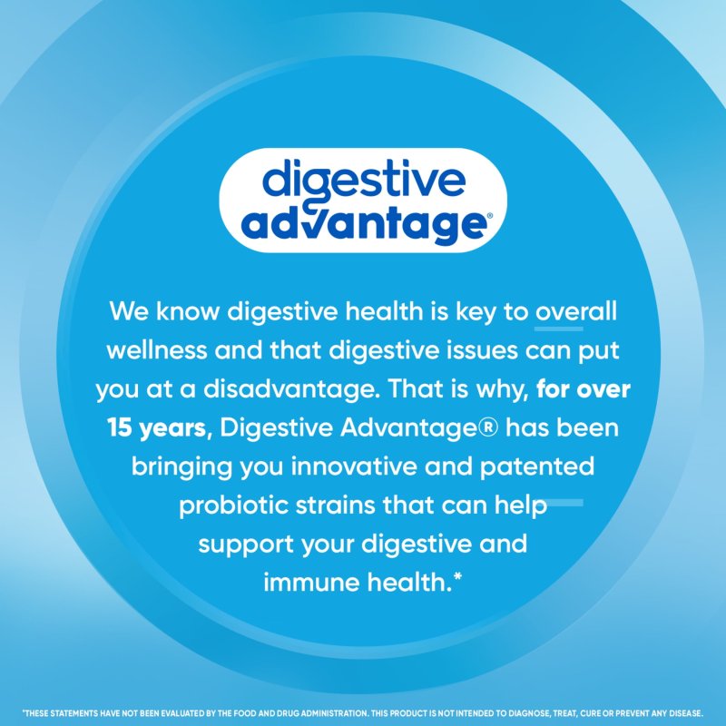 DIGESTIVE ADVANTAGE PROBIOTIC GUMMIES FOR MEN AND WOMEN GUT HEALTH NATURAL FRUIT FLAVORS 80 COUNT