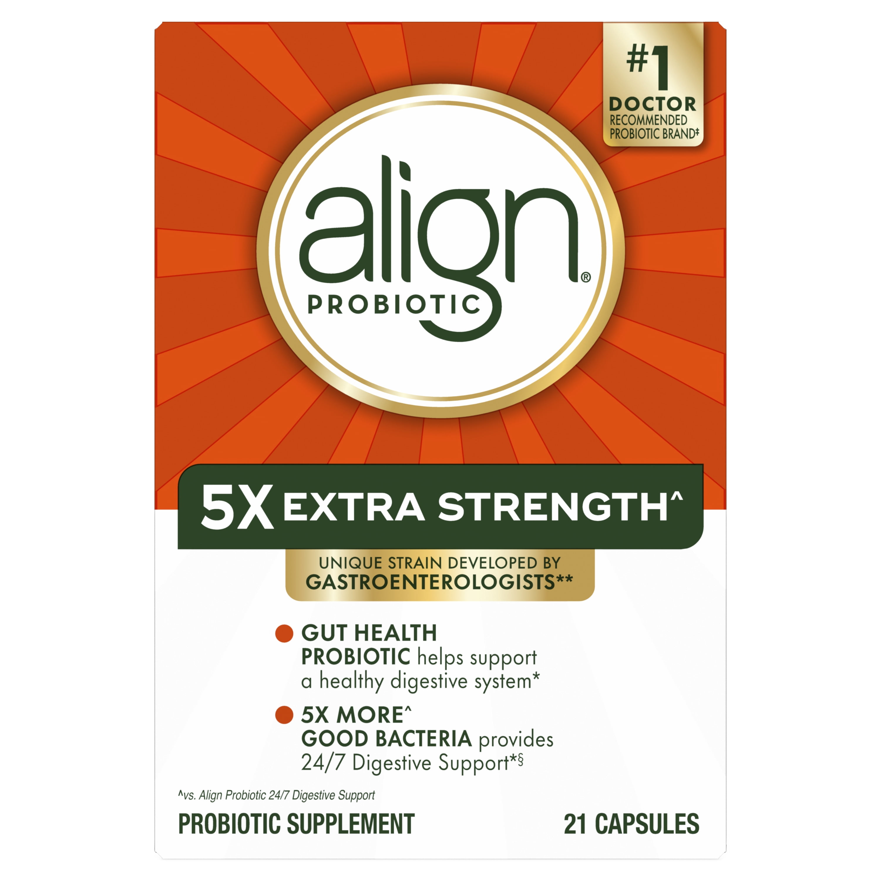 ALIGN EXTRA STRENGTH PROBIOTIC CAPSULES FOR DIGESTIVE HEALTH 21 COUNT