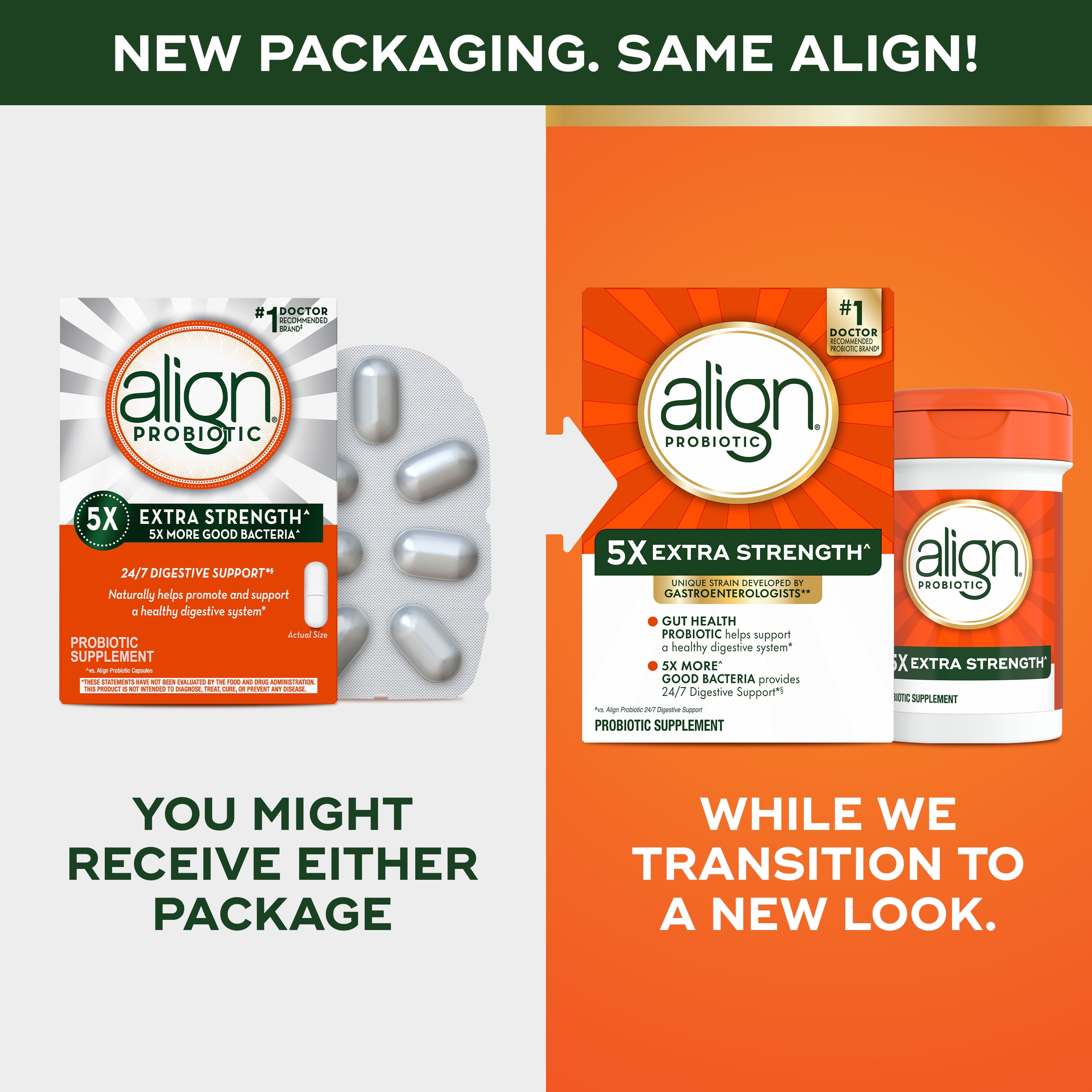 ALIGN EXTRA STRENGTH PROBIOTIC CAPSULES FOR DIGESTIVE HEALTH 21 COUNT
