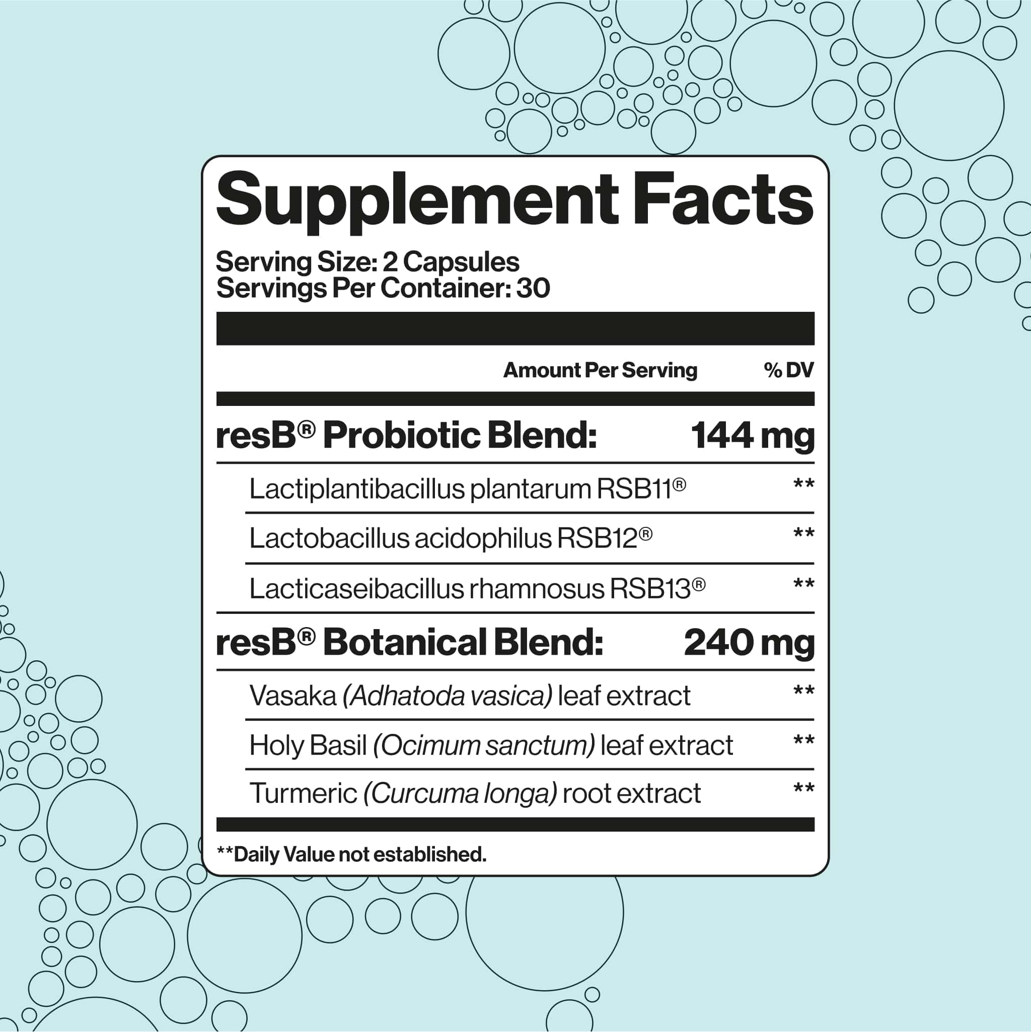 RESBLUNG SUPPORT PROBIOTIC BOOST