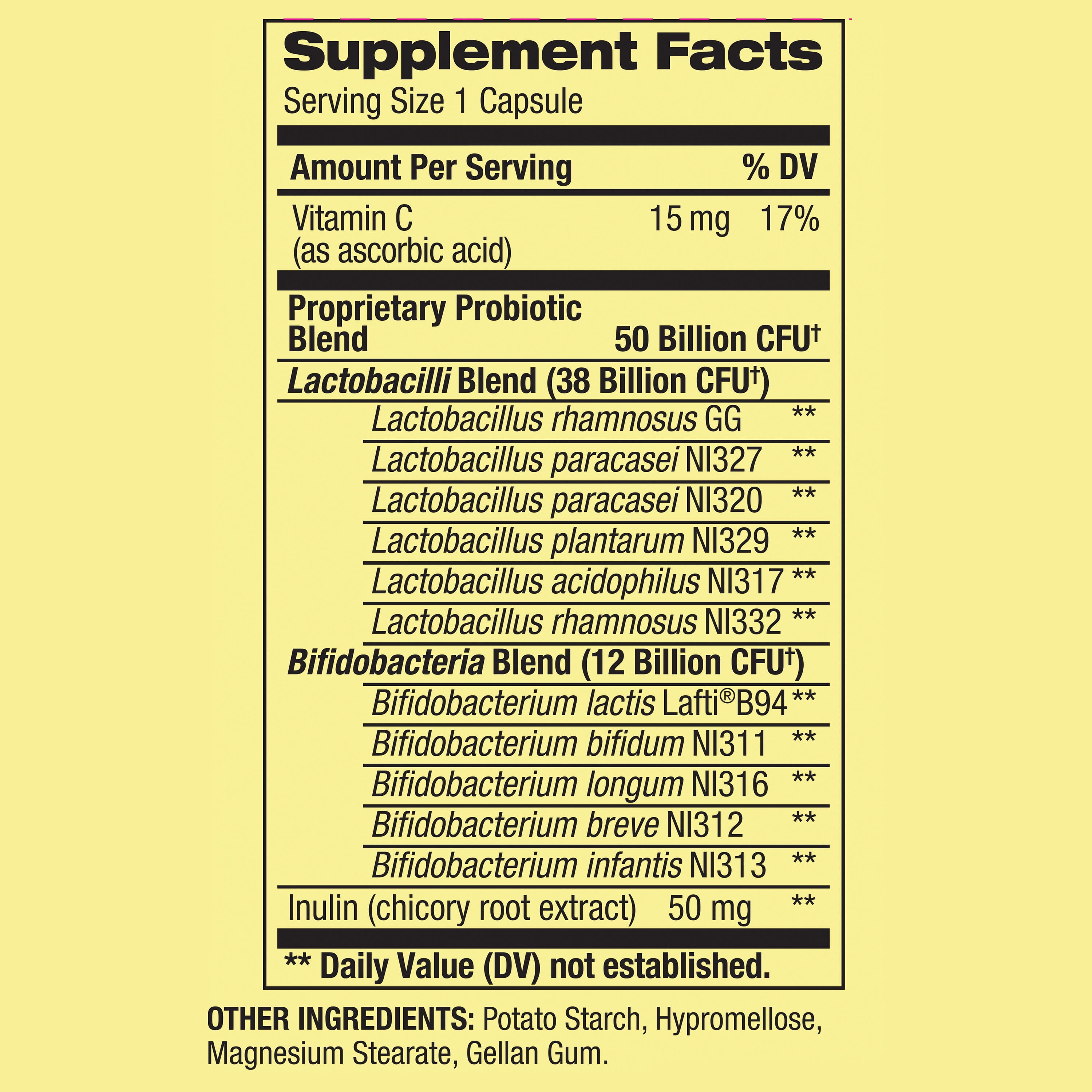 SPRING VALLEY EXTRA STRENGTH AGE 50 PLUS PROBIOTIC PREBIOTIC DIGESTIVE HEALTH CAPSULES 30 COUNT