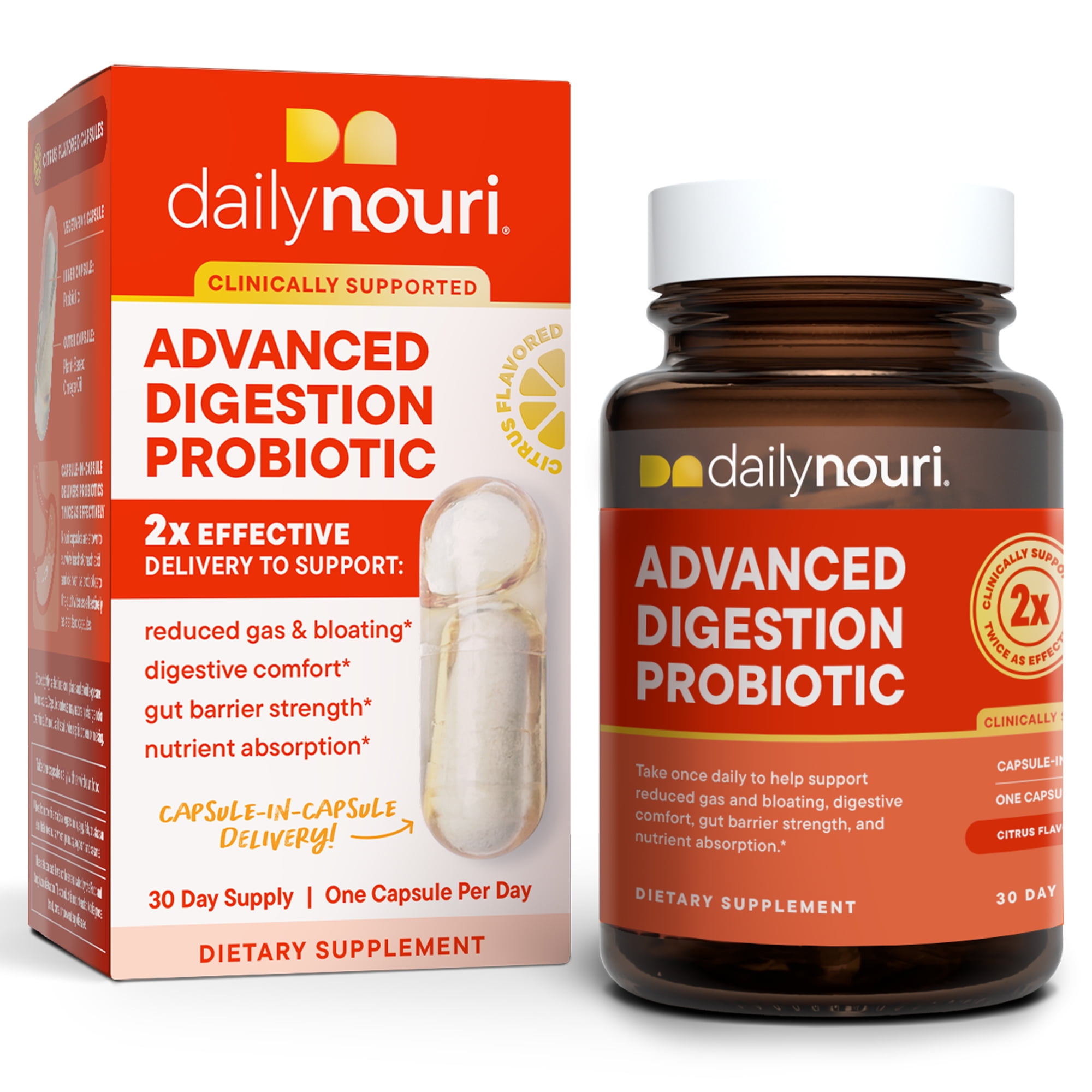 NOURI ADVANCED DIGESTION PROBIOTIC OMEGA DIGESTION IMMUNE BRAIN HEALTH 30 DAY SUPPLY