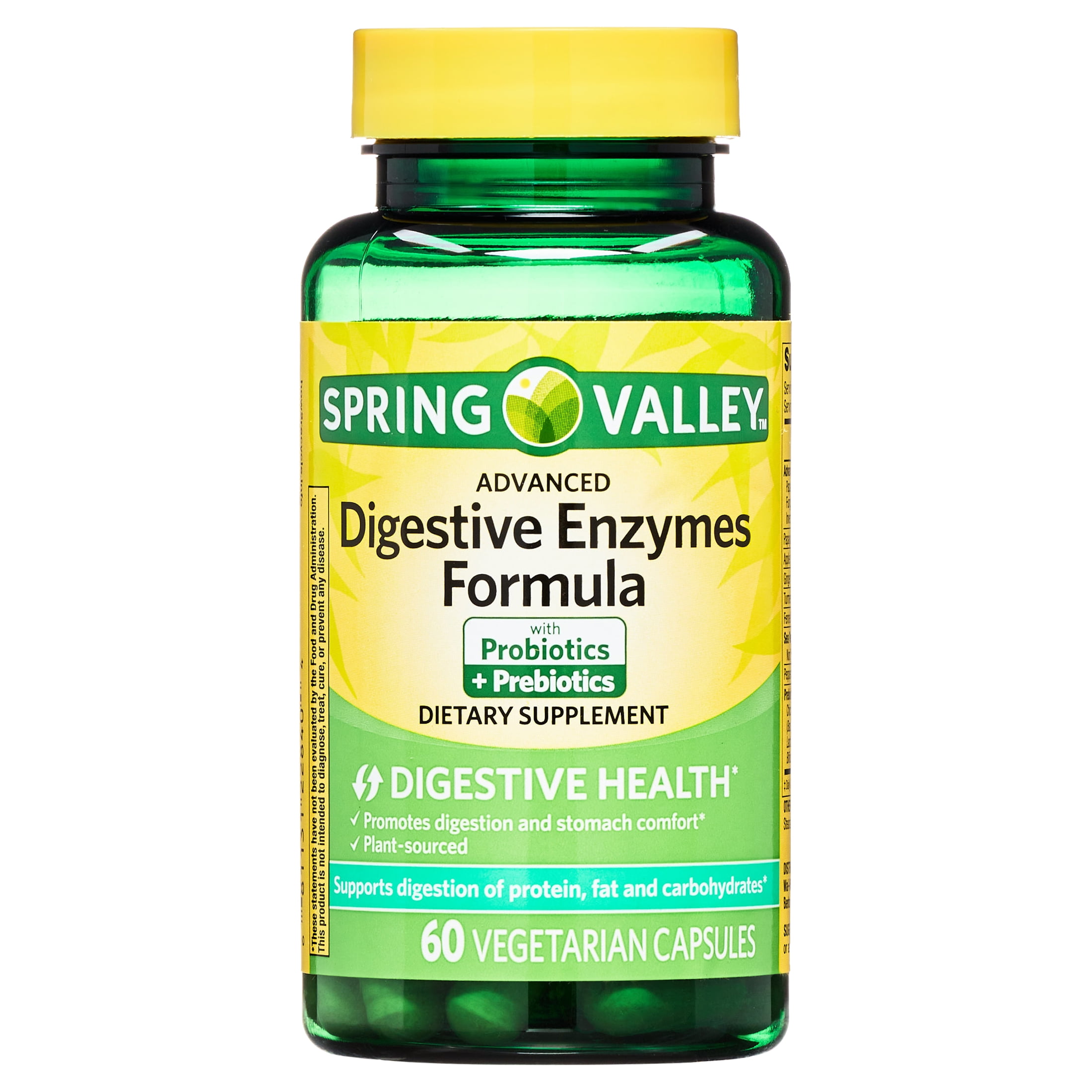 SPRING VALLEY ADVANCED DIGESTIVE ENZYMES 60 COUNT FOR IMPROVED GUT HEALTH AND DIGESTION