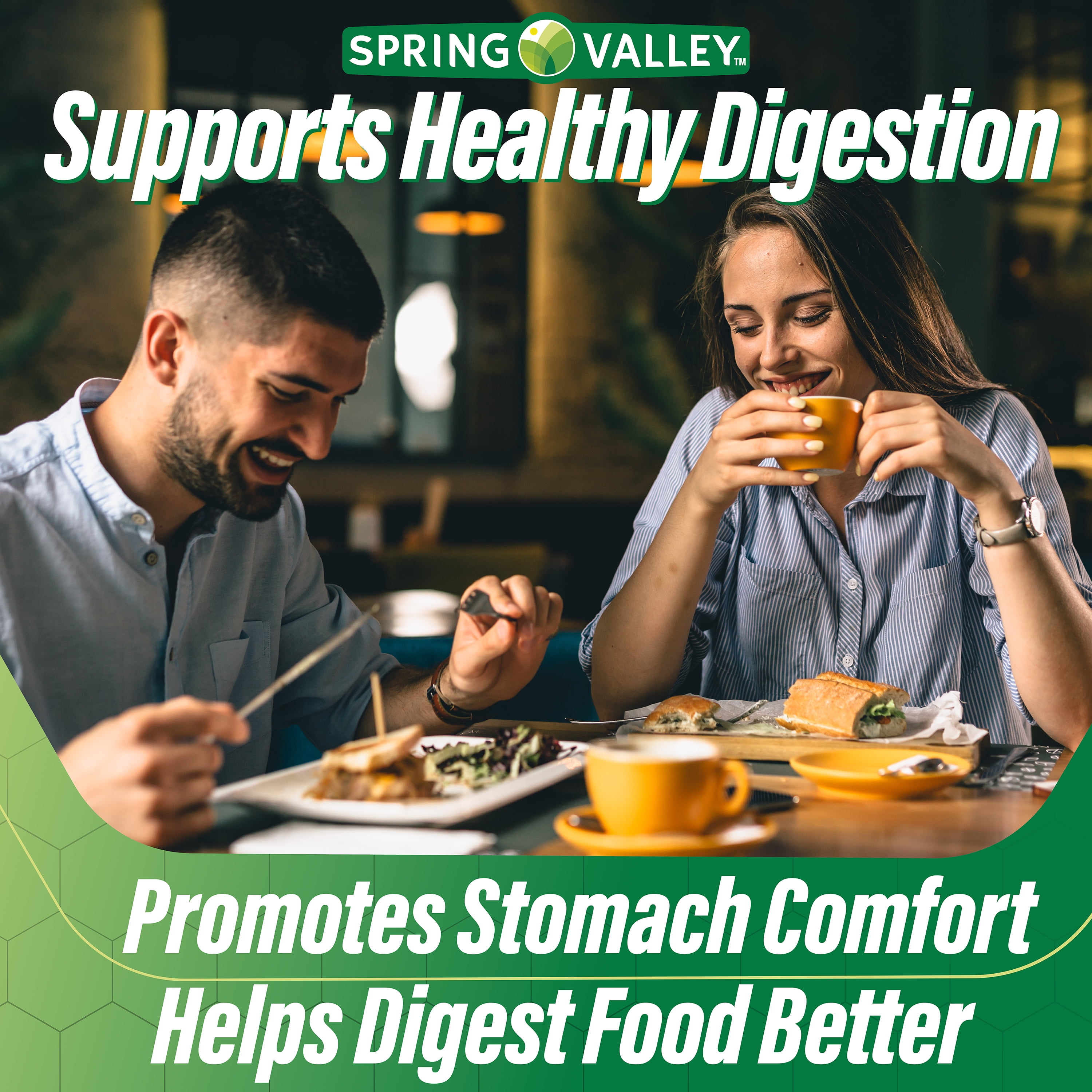 SPRING VALLEY ADVANCED DIGESTIVE ENZYMES 60 COUNT FOR IMPROVED GUT HEALTH AND DIGESTION