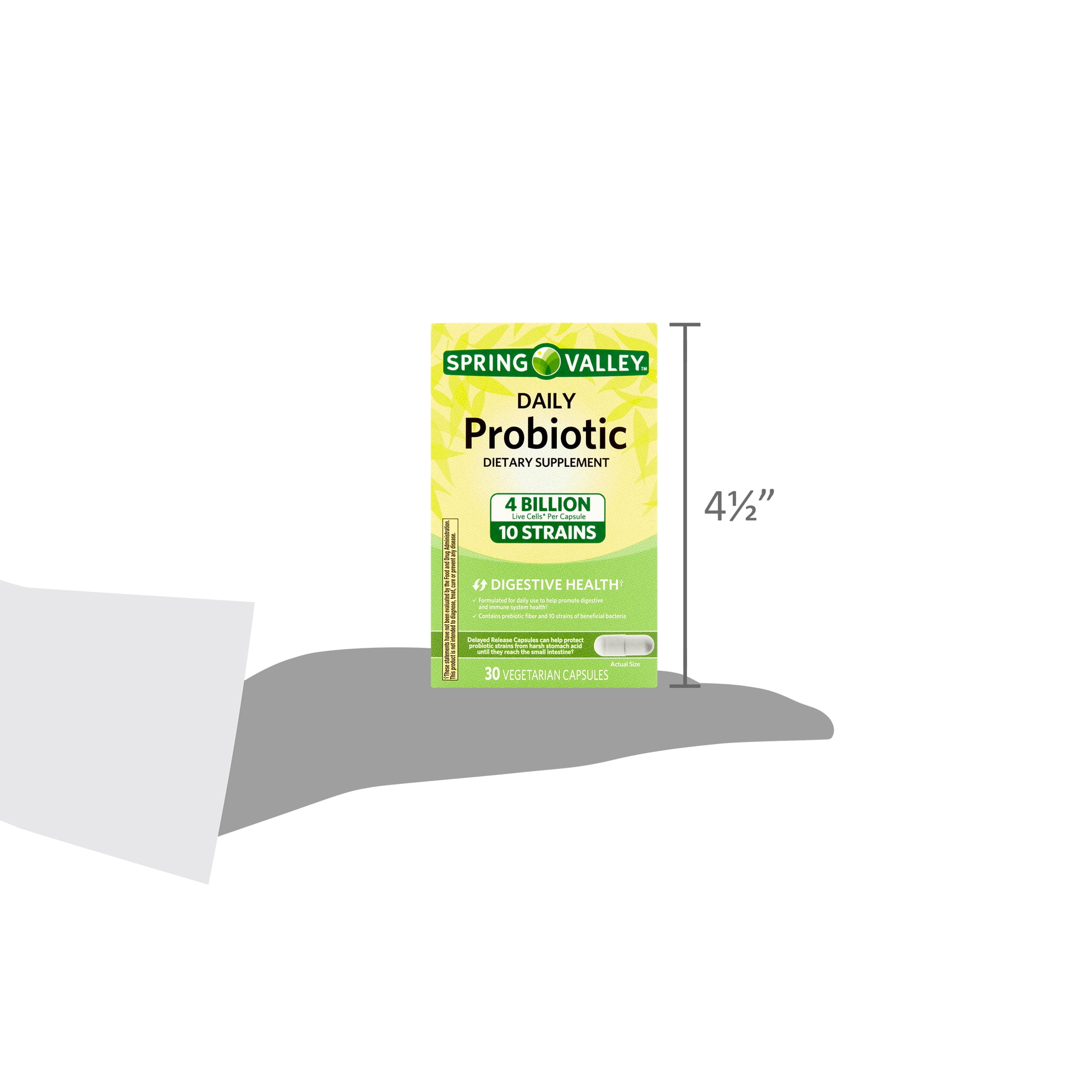 SPRING VALLEY DAILY PROBIOTIC SUPPLEMENT DELAYED RELEASE CAPSULES 30 COUNT