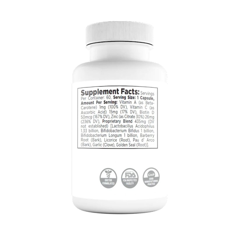 ONE BODY ONE LIFE PROBIOTICS PAU D'ARCO GARLIC GOLDENSEAL LICORICE DIGESTIVE HEALTH MEN WOMEN