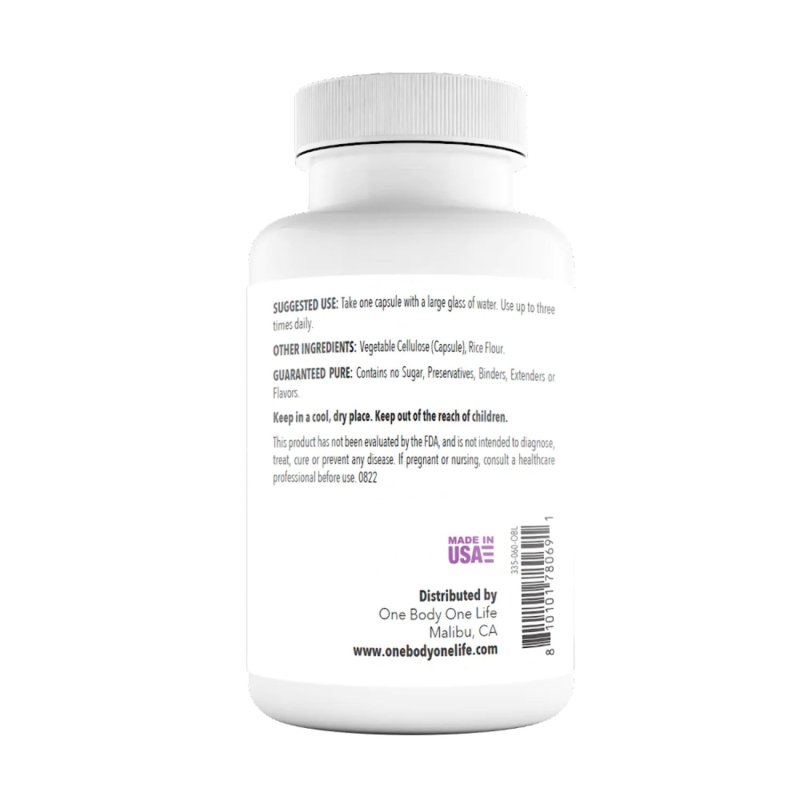 ONE BODY ONE LIFE PROBIOTICS PAU D'ARCO GARLIC GOLDENSEAL LICORICE DIGESTIVE HEALTH MEN WOMEN
