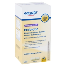 EQUATE PROBIOTIC CAPSULES FOR DIGESTIVE HEALTH 50 COUNT