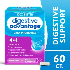 DIGESTIVE ADVANTAGE DAILY PROBIOTICS - GUT HEALTH SUPPORT 60 CAPSULES FOR WOMEN AND MEN