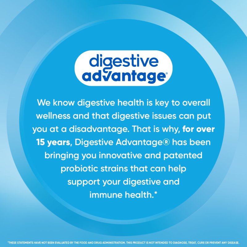 DIGESTIVE ADVANTAGE DAILY PROBIOTICS - GUT HEALTH SUPPORT 60 CAPSULES FOR WOMEN AND MEN
