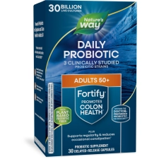 NATURE'S WAY FORTIFY ADULTS 50 PLUS PROBIOTIC CAPSULES 30 BILLION LIVE CULTURES UNISEX 30 COUNT
