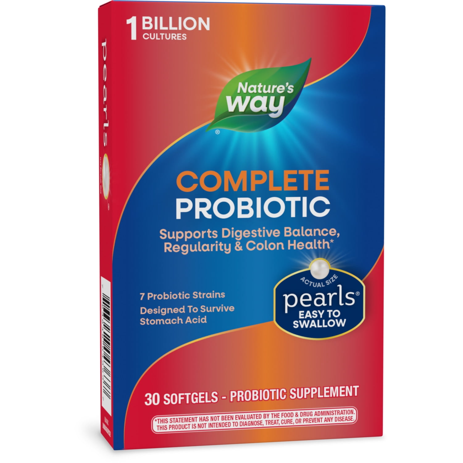 NATURE'S WAY PROBIOTIC PEARLS SOFTGELS 1B LIVE CULTURES UNISEX 30CT