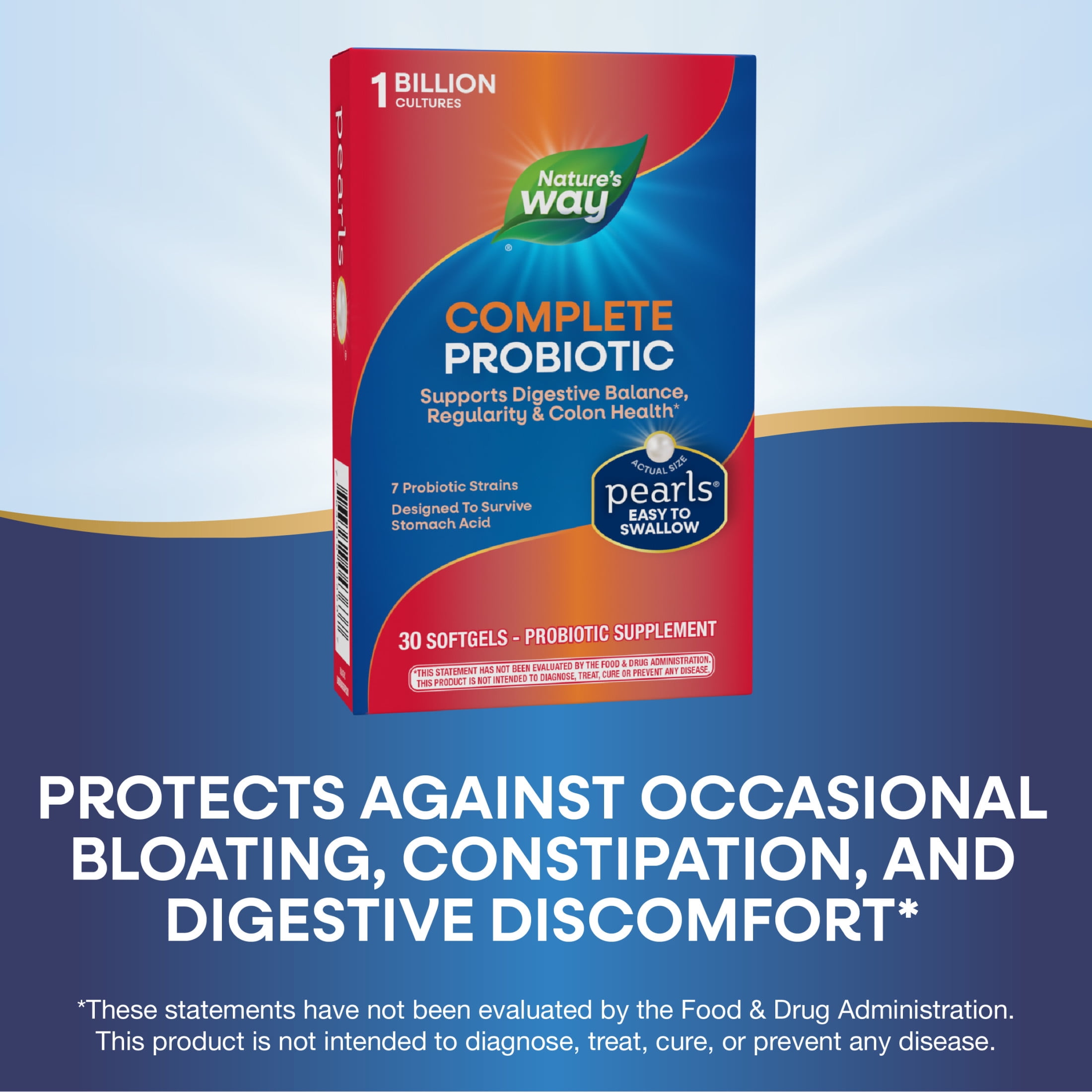 NATURE'S WAY PROBIOTIC PEARLS SOFTGELS 1B LIVE CULTURES UNISEX 30CT
