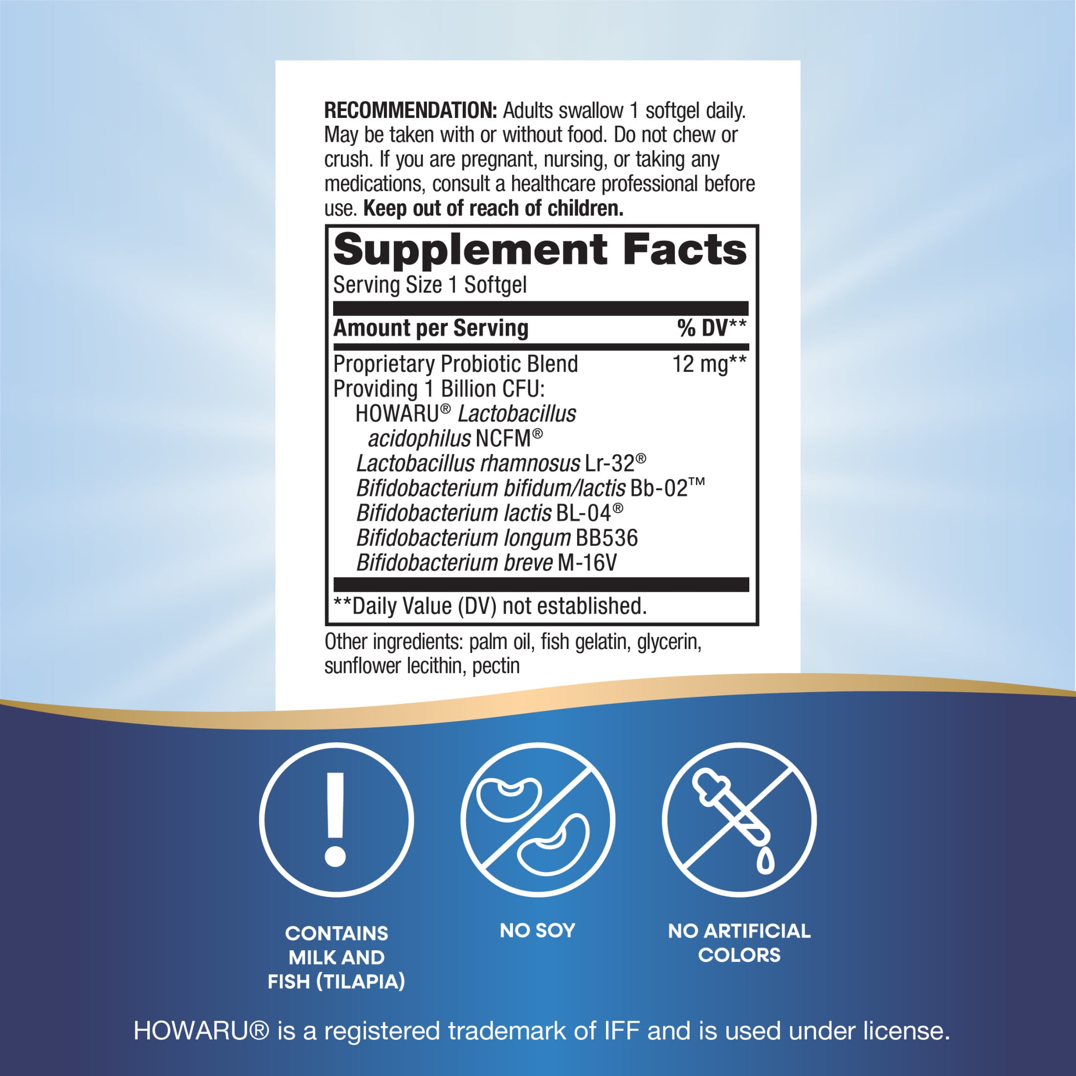 NATURE'S WAY PROBIOTIC PEARLS SOFTGELS 1B LIVE CULTURES UNISEX 30CT