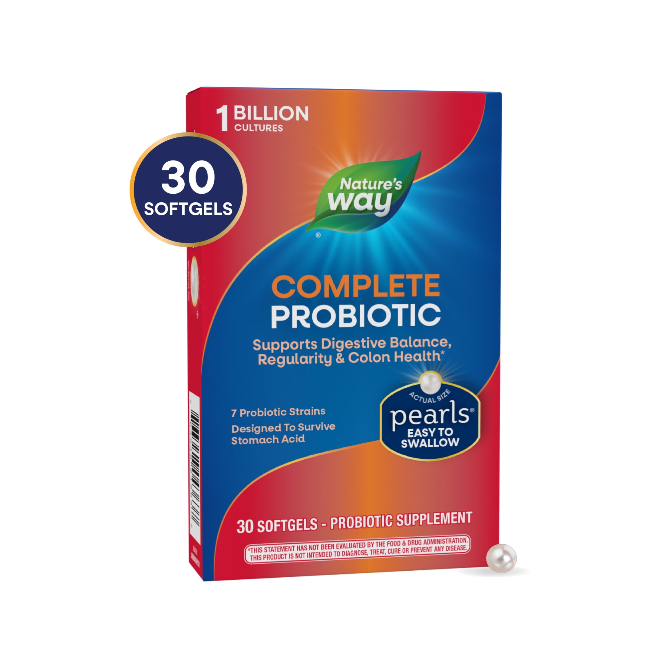 NATURE'S WAY PROBIOTIC PEARLS SOFTGELS 1B LIVE CULTURES UNISEX 30CT
