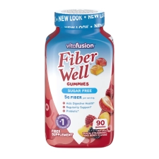 VITAFUSION FIBER WELL SUGAR FREE GUMMIES PEACH STRAWBERRY BERRY FLAVORS 90 GUMMIES