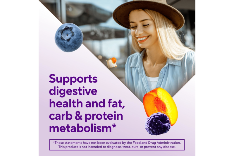 VITAFUSION FIBER WELL FIT FIBER B VITAMIN SUGAR FREE GUMMIES PEACH BERRY 90 CT