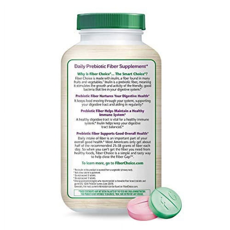 FIBER CHOICE PREBIOTIC FIBER CHEWABLE TABLETS ASSORTED FRUIT 90 COUNT PACK OF 1