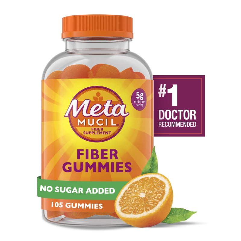 METAMUCIL SUGAR FREE FIBER GUMMIES ORANGE 105 COUNT FOR DAILY DIGESTIVE HEALTH