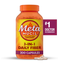 METAMUCIL PSYLLIUM FIBER CAPSULES FOR DIGESTIVE HEALTH 300 COUNT