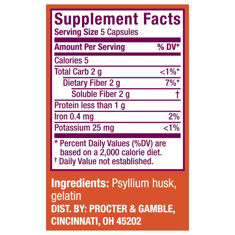 METAMUCIL PSYLLIUM FIBER CAPSULES FOR DIGESTIVE HEALTH 300 COUNT