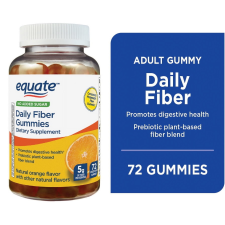 EQUATE DAILY FIBER GUMMIES 5MG 72 COUNT FOR DIGESTIVE HEALTH