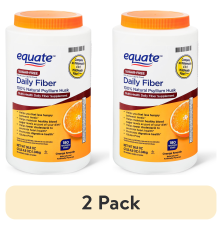 (2 PACK) EQUATE SUGAR FREE DAILY FIBER POWDER ORANGE SMOOTH 36.8 OZ