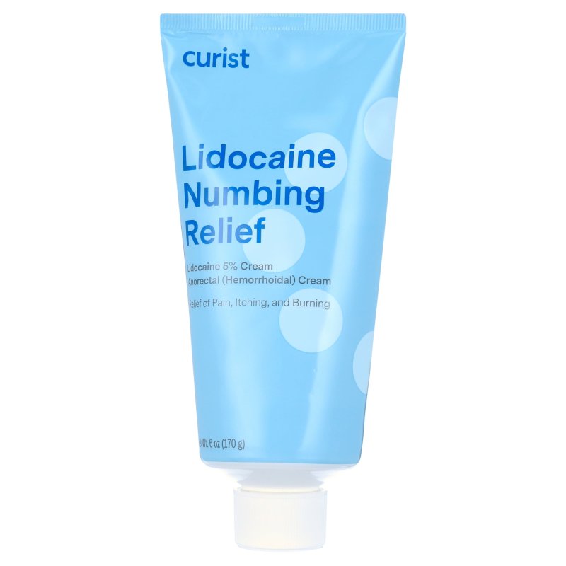 CURIST LIDOCAINE 5% PAIN RELIEF NUMBING CREAM 12 OZ 2 PACK