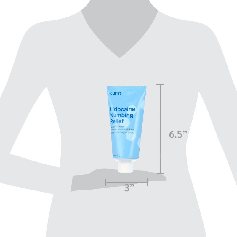 CURIST LIDOCAINE 5% PAIN RELIEF NUMBING CREAM 12 OZ 2 PACK