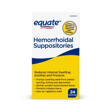 EQUATE HEMORRHOIDAL SUPPOSITORIES FOR HEMORRHOID RELIEF 24 COUNT
