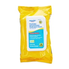 EQUATE WITCH HAZEL HEMORRHOIDAL MEDICATED WIPES 48 COUNT FLUSHABLE