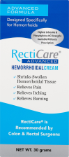 RECTICARE HEMORRHOIDAL CREAM 30G BY ADVANCED FERNDALE LABORATORIES FOR RELIEF OF HEMORRHOID SYMPTOMS
