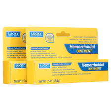LUCKY HEMORRHOIDAL OINTMENT 1.50 OZ PACK OF 2 FOR IRRITATION PREVENTION