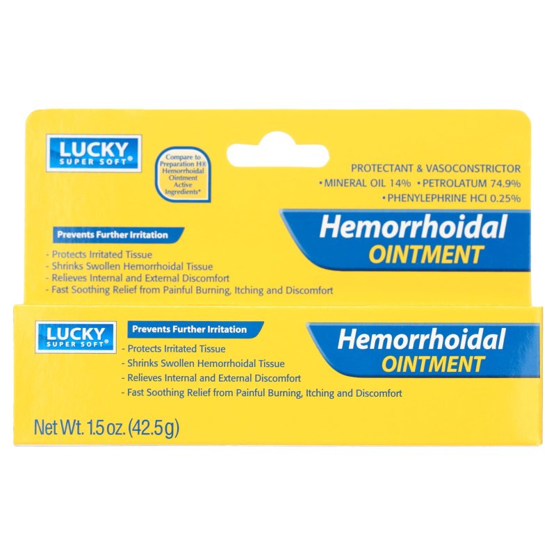 LUCKY HEMORRHOIDAL OINTMENT 1.50 OZ PACK OF 2 FOR IRRITATION PREVENTION