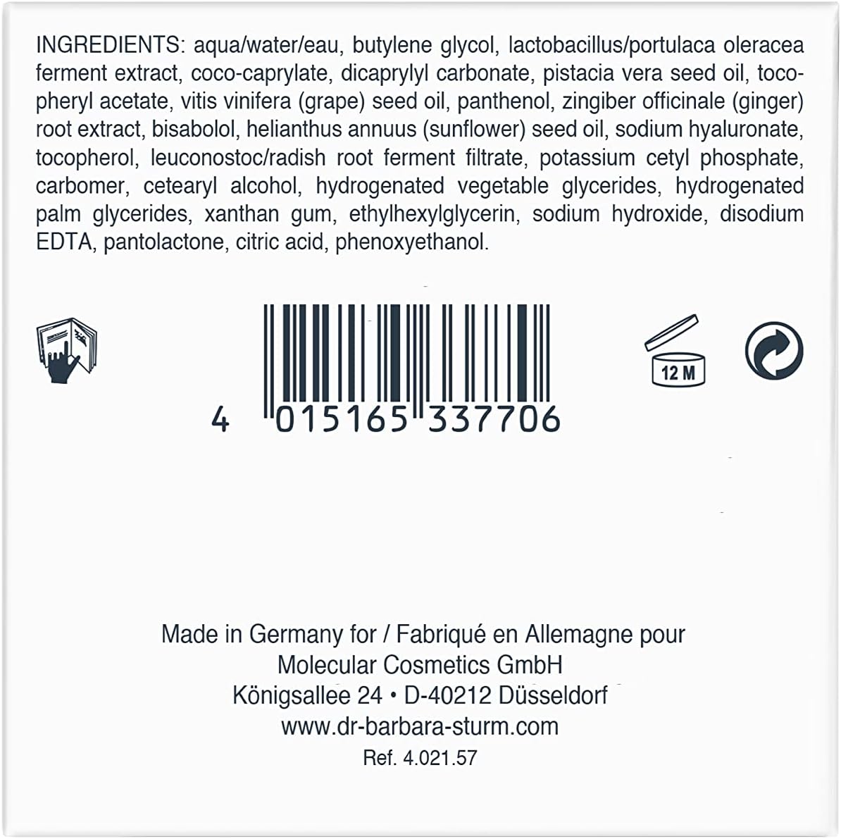 DR. BARBARA STURM 1.69 OZ PACK OF 1 SKINCARE PRODUCT