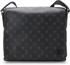 LOUIS VUITTON PRE-LOVED MONOGRAM ECLIPSE DISTRICT MM, BLACK