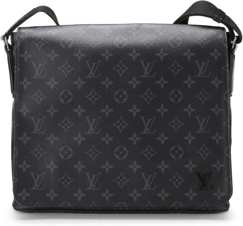 LOUIS VUITTON PRE-LOVED MONOGRAM ECLIPSE DISTRICT MM, BLACK