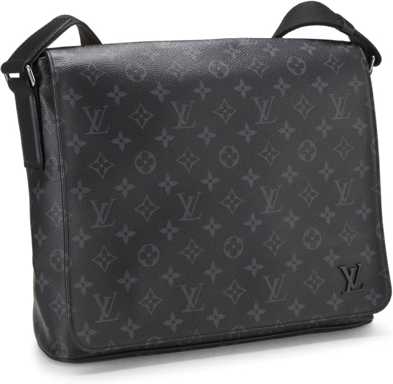LOUIS VUITTON PRE-LOVED MONOGRAM ECLIPSE DISTRICT MM, BLACK