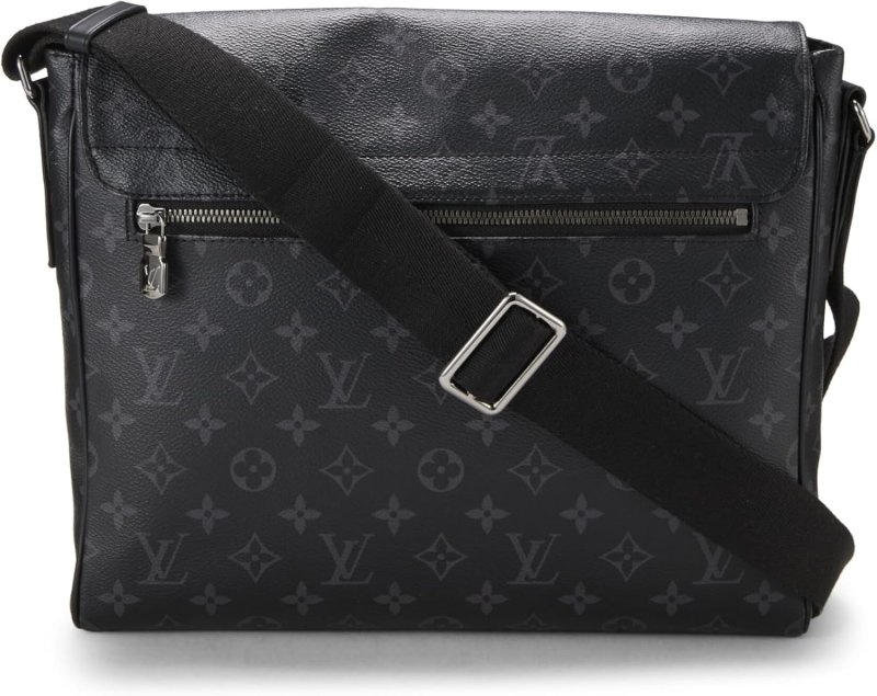 LOUIS VUITTON PRE-LOVED MONOGRAM ECLIPSE DISTRICT MM, BLACK