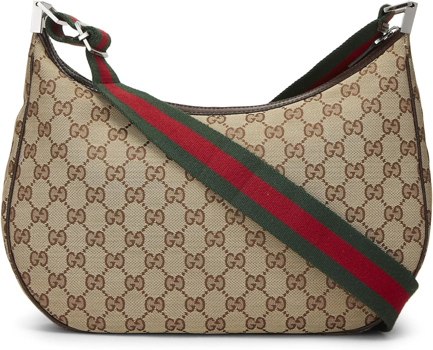 GUCCI PRE-LOVED ORIGINAL GG CANVAS WEB MESSENGER, BROWN