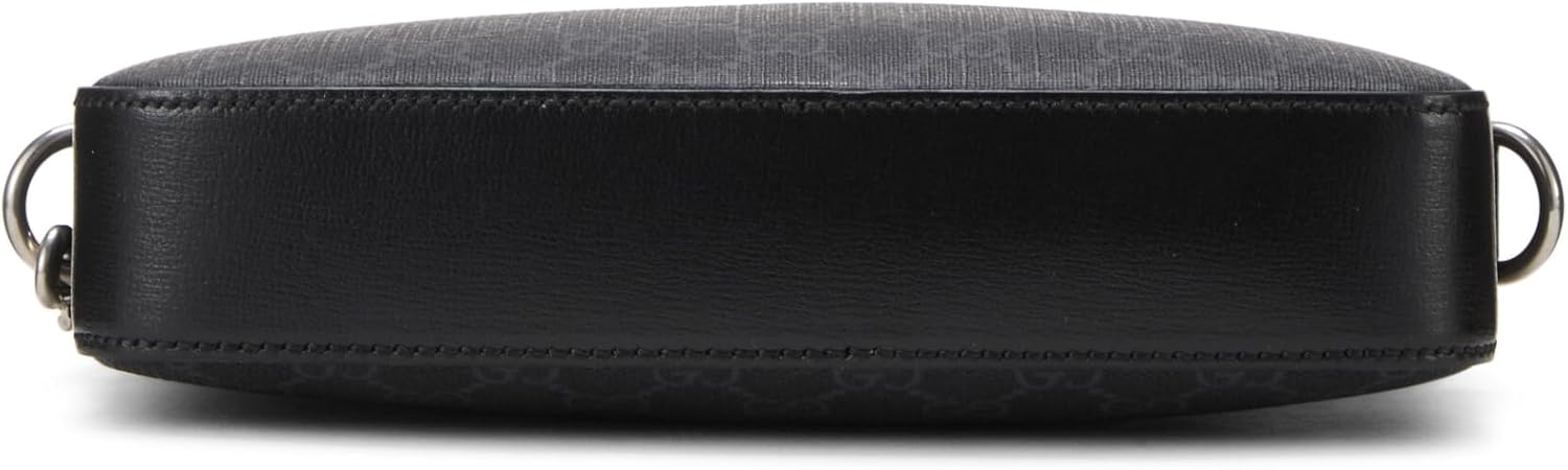 GUCCI PRE-LOVED BLACK GG SUPREME CANVAS INTERLOCKING GG CROSSBODY SMALL, BLACK